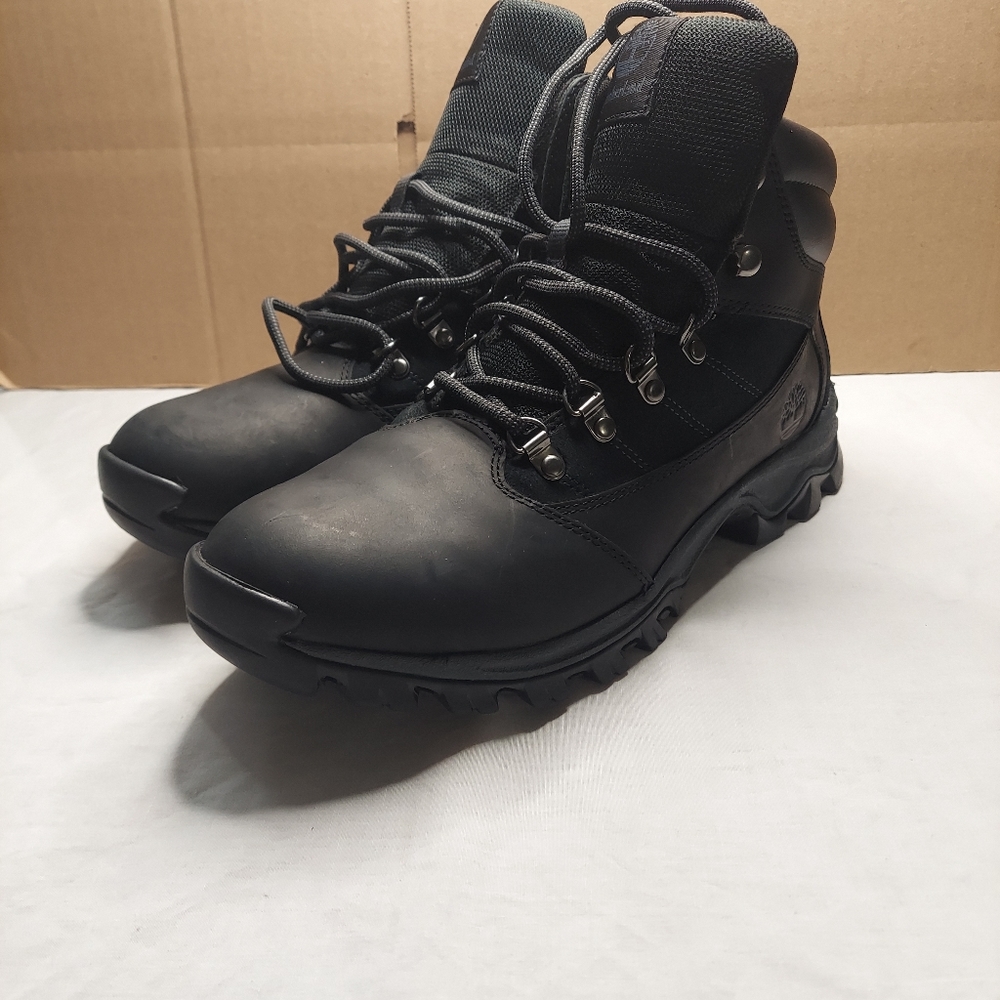 Timberland Men's Rangeley Mid Hiker Leather Boots; Black Size 9.5 9811R